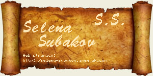 Selena Subakov vizit kartica